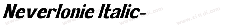 Neverlonie Italic字体转换